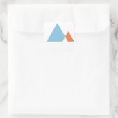 Abstracte bergen vierkante sticker (Tas)