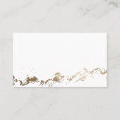 Abstracte bergen White en Gold Save the Date Plaatskaartje (Achterkant)