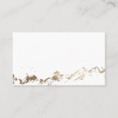 Abstracte bergen White en Gold Save the Date Plaatskaartje (Voorkant)