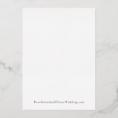 Abstracte bergen White en Silver Save the Date Folie Uitnodiging (Achterkant)