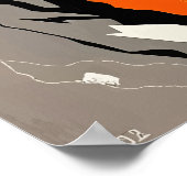 Abstracte berggeitenklimmer poster (Hoek)