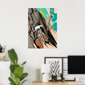 Abstracte berggeitenklimmer poster (Thuiskantoor)