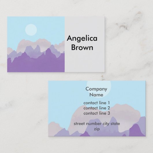 abstracte bergkunst modern design visitekaartje (Voorkant / Achterkant)