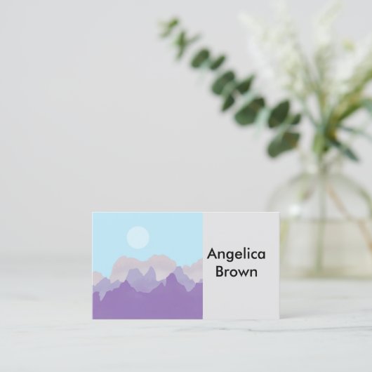abstracte bergkunst modern design visitekaartje (Staand voorkant)