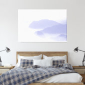 Abstracte Berglandschap Natuur Periwinkle Blue Canvas Afdruk (Insitu (Slaapkamer))