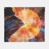 Abstracte bergmaan schijn kunst fleece deken (Voorkant (Horizontaal))
