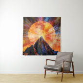 Abstracte bergmaan schijn kunst wandkleed (In situ)