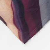 Abstracte bergscène Paarse perzik Bourgondië Fleece Deken (Hoek)