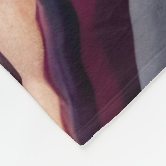 Abstracte bergscène Paarse perzik Bourgondië Fleece Deken (Hoek)