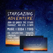 Abstracte bergsterren, astronomie visitekaartje