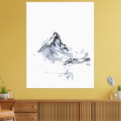 Abstracte bergtop canvas afdruk (Insitu (Woonkamer))