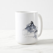 Abstracte bergtop koffiemok (Voorkant rechts)