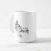 Abstracte bergtop koffiemok (Voorkant links)
