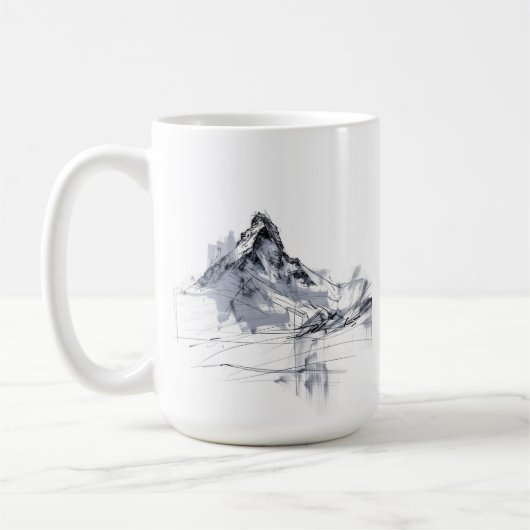 Abstracte bergtop koffiemok (Links)