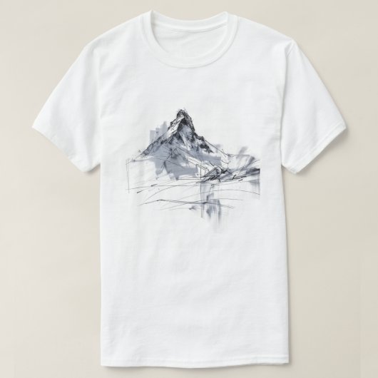 Abstracte bergtop  t-shirt (Design voorkant)