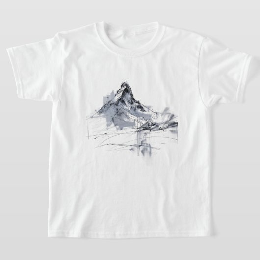 Abstracte Bergtop  T-shirt (Laagn)