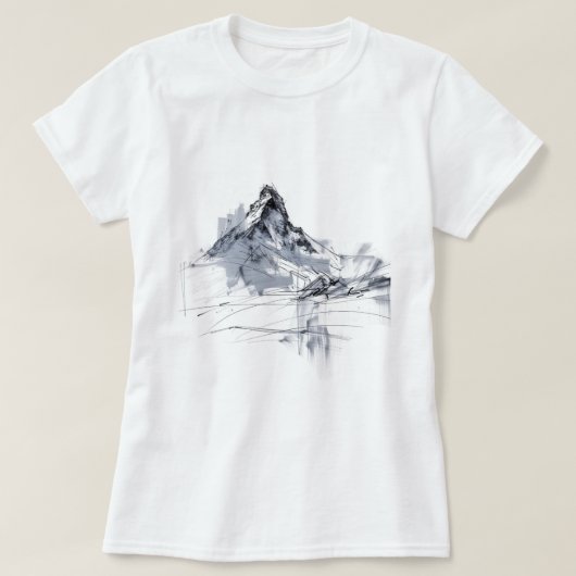 Abstracte bergtop t-shirt (Design voorkant)