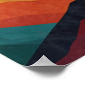Abstracte bergzonneopgang poster (Hoek)