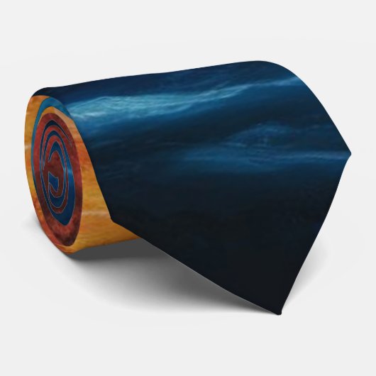 Abstracte bergzonsondergang stropdas (Opgerold)