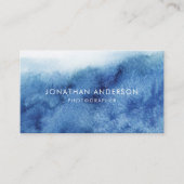 Abstracte beroepsbeoefenaar in de blauwe Waterverf Visitekaartje (Voorkant)