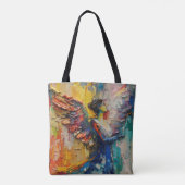 Abstracte beschermengel tote bag (Achterkant)