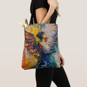 Abstracte beschermengel tote bag