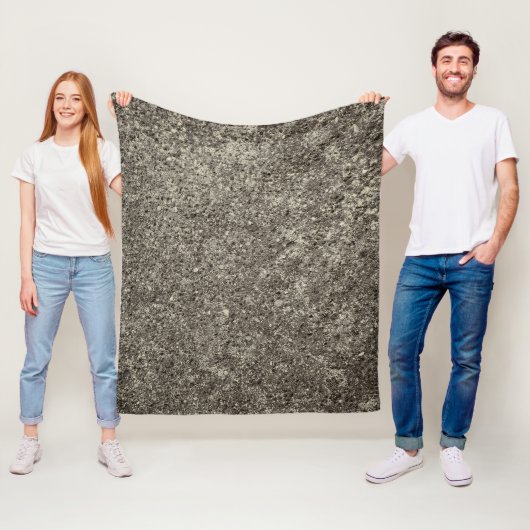 Abstracte betontextuur fleece deken (In situ)