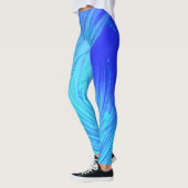 Abstracte betoverde tuin blauw leggings (Links)