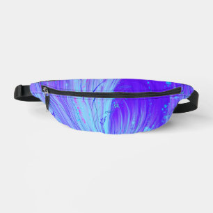 Abstracte betoverde tuin blauw paarse heuptasje