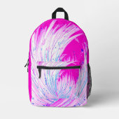 Abstracte betoverde tuin roze wit bedrukte rugzak (Voorkant)