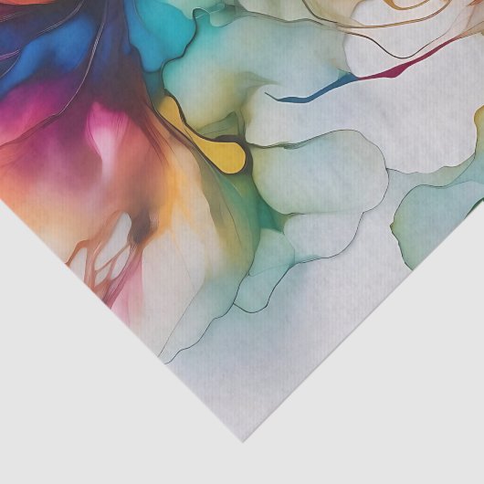 Abstracte beweegbare alcoholinkt tissuepapier (Detail)