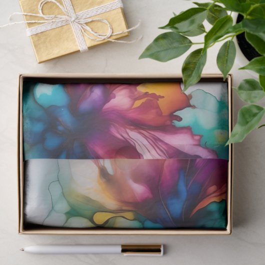 Abstracte beweegbare alcoholinkt tissuepapier (Geschenk)