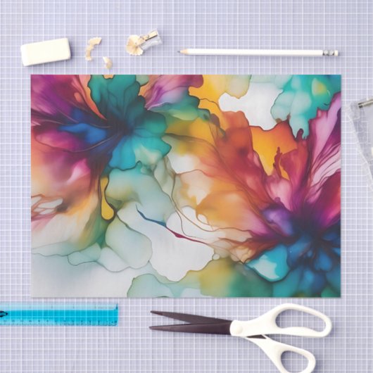 Abstracte beweegbare alcoholinkt tissuepapier (Craft)