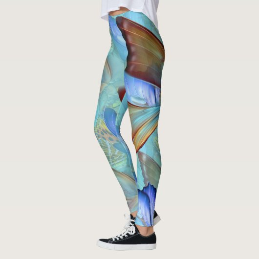Abstracte bewegende Butterflies Leggings (Links)
