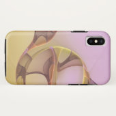 Abstracte bewegingen Modern roze Golden Fractal Ar Case-Mate iPhone Case (Achterkant (horizontaal))