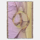 Abstracte bewegingen Modern roze Golden Fractal Ar Deken (Voorkant Verticaal)