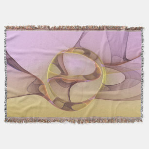 Abstracte bewegingen Modern roze Golden Fractal Ar Deken