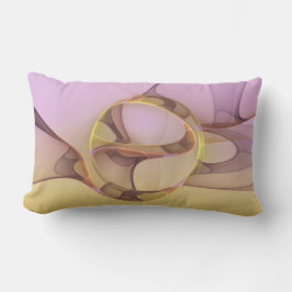 Abstracte bewegingen Modern roze Golden Fractal Ar Kussen