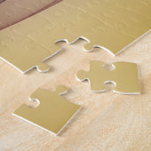 Abstracte bewegingen Modern roze Golden Fractal Ar Legpuzzel (Zijkant)