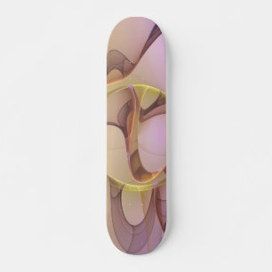 Abstracte bewegingen Modern roze Golden Fractal Ar Persoonlijk Skateboard