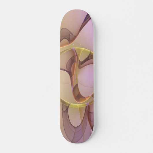 Abstracte bewegingen Modern roze Golden Fractal Ar Persoonlijk Skateboard (Voorkant)