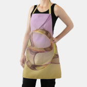 Abstracte bewegingen Modern roze Golden Fractal Ar Schort (Insitu)