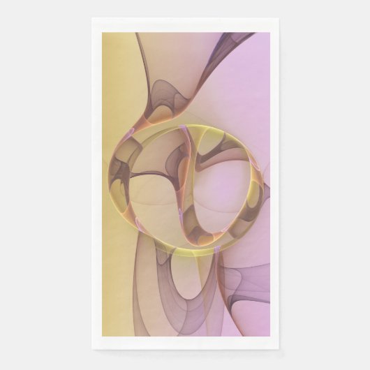 Abstracte bewegingen Modern roze Golden Fractal Ar Servet (Voorkant)