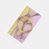 Abstracte bewegingen Modern roze Golden Fractal Ar Servet (Hoek)