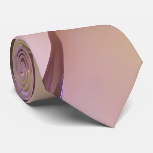 Abstracte bewegingen Modern roze Golden Fractal Ar Stropdas (Opgerold)