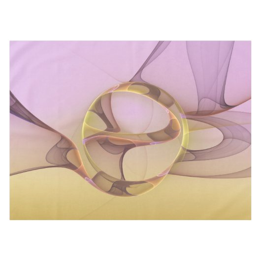 Abstracte bewegingen Modern roze Golden Fractal Ar Tafelkleed (Voorkant (Horizontaal))