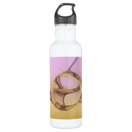 Abstracte bewegingen Modern roze Golden Fractal Ar Waterfles