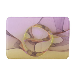 Abstracte Bewegingen Moderne Roze Gouden Fractale  Badmat