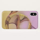 Abstracte Bewegingen Moderne Roze Gouden Fractale Case-Mate iPhone Case (Achterkant (horizontaal))