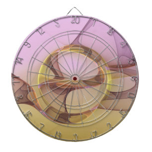 Abstracte Bewegingen Moderne Roze Gouden Fractale Dartbord